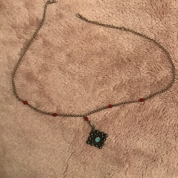 Turquoise silver necklace - Picture 3 of 4